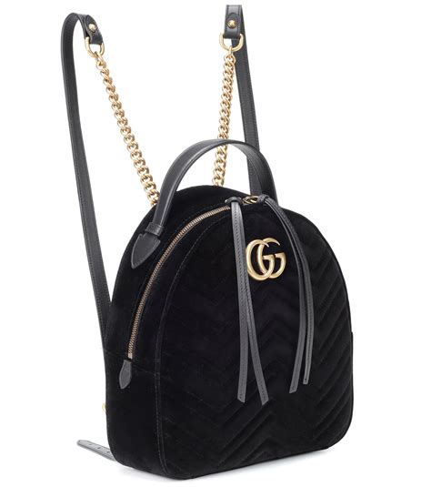 gucci backpack marmont black|Gucci Marmont velvet black.